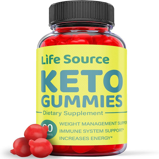 (1 Pack) Life Source Keto ACV Gummies - Supplement for Weight Loss - Energy & Focus Boosting Dietary Supplements for Weight Management & Metabolism - Fat Burn - 60 Gummies