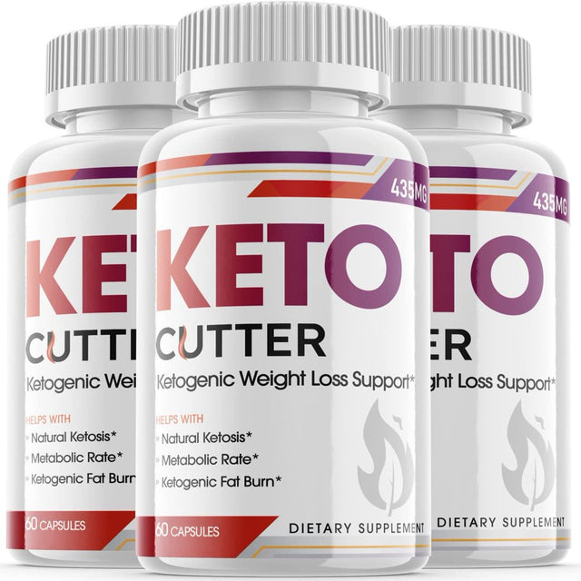 Keto Cutter - Ketogenic Weight Loss - Energy & Focus Boosting Dietary Supplements for Weight Management & Metabolism - Advanced Fat Burn Raspberry Ketones Pills - 180 Capsules (3 Pack)