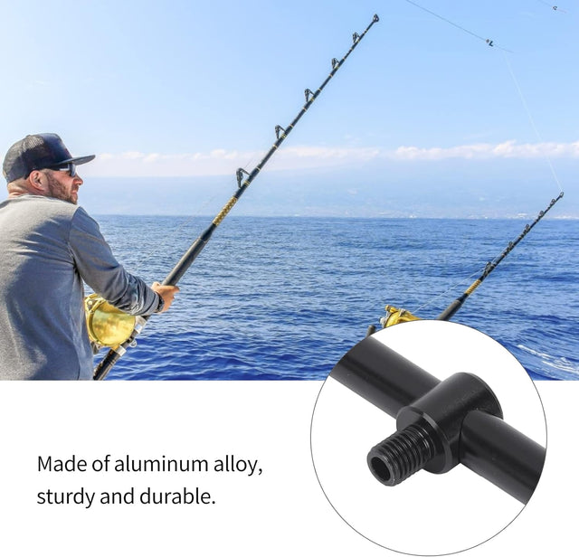 2 Heads Fishing Rod Alarm, Fishing Rods Crossbar Bracket Aluminum Alloy Buzz Bar for Fishing Accessories(30M)