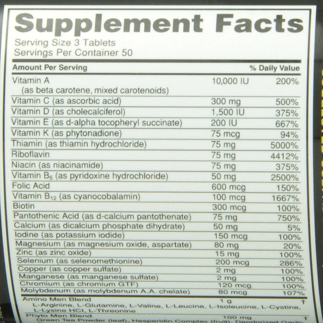 OPTIMUM NUTRITION Opti-Men, Mens Daily Multivitamin Supplement with Vitamins C, D, E, B12, 150 Count