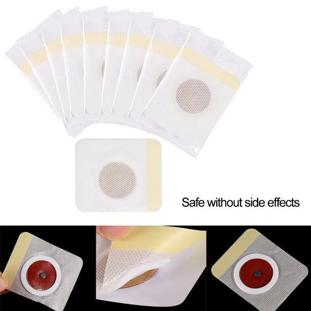 WALFRONT 10Pcs Belly Button Patch Navel Sticker Fat Burning Slimming Patch Pads for Men and Women