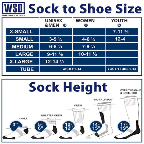 Yacht & Smith 6 Pairs Men and Women Value Pack of Ring Spun Cotton Crew Diabetic Nephropathy Socks