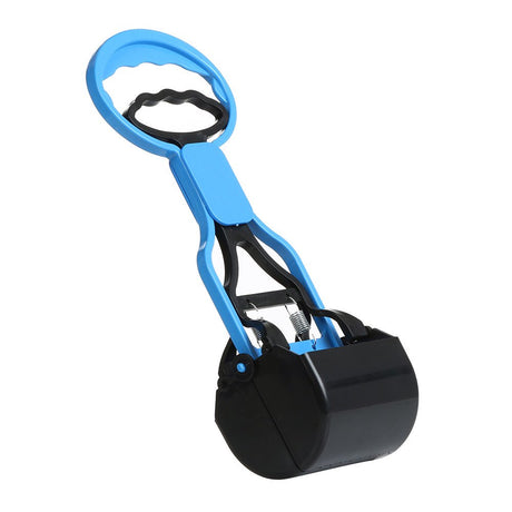 Black and Friday Deals Blueek Dog Cat Pet Pooper Scooper Jaw Poop Scoop Clean Pick up Waste Long Handle Blue