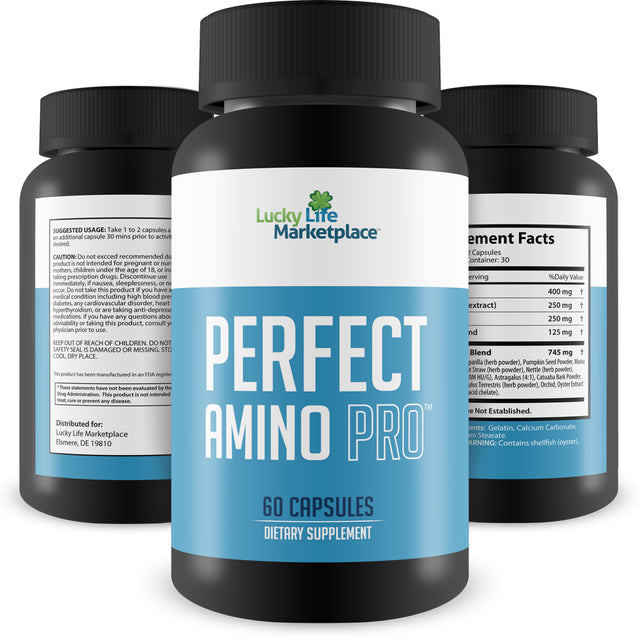 Perfect Amino Pro - Muscle Support for Repair & Recovery - Promote Muscle Health for Improved Growth & Gains - Aid Muscle Pump with L-Arginine - Support Improved Nutrient Absorption & Blood Flow