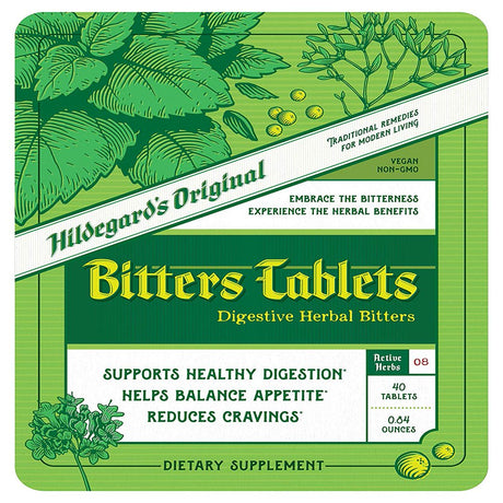 Hildegard'S Original Digestive Herbal Bitters Tablets for Gut Health, Fasting & Sugar Cravings, 40 Tablets