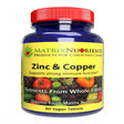 ZINC & Copper - LAB Tested for Highest Purity! Fast Absorption, 100% Organic Natural Ingredients - Massive Immune Support - Repair Heart & Body! - Vegan Tablets (60Ct)