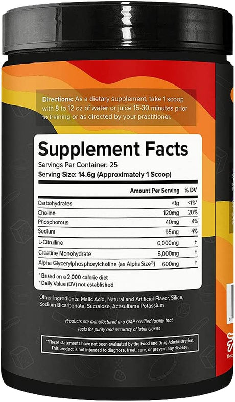 Pre Workout Nootropic Supplement Powder - Candy Stix | Enhance Focus, Boost Concentration & Memory | Stimulant-Free, Caffeine-Free, Calorie-Free, Keto-Friendly | 25 Servings