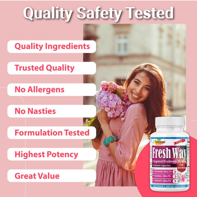 Fresh Way Acidophilus Probiotic for Women, Supports Digestive Balance, Ph Balance 60 Capsules by Therefore