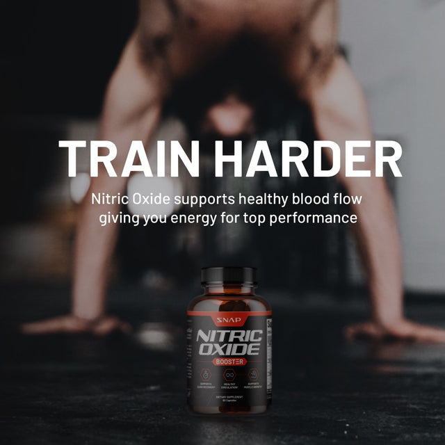 Snap Supplements Nitric Oxide + Testosterone Booster + L-Arginine - Pre Workout, Muscle Builder (30 Servings)