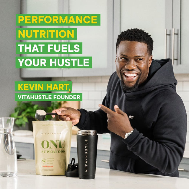 Kevin Hart'S Vitahustle One Superfood Greens Powder Mix + Probiotics, Mixed Berry, 25 Servings