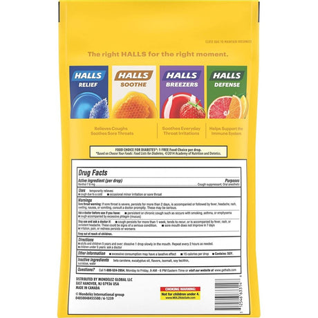 Halls Sugar Free Cough Drops - Honey Lemon - 180 Count