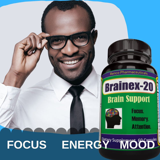 Brain Booster Vitamins for Men & Women, Support Memory and Focus - Improve Brain Focus, Clarity & Memory Supplements for Seniors & Adults, Energy & Mood Booster 60 Count