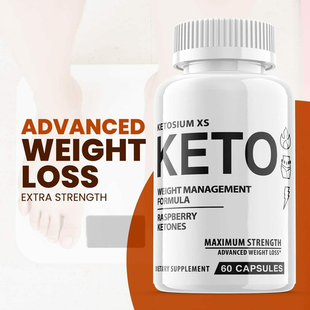 (5 Pack) Ketosium XS Keto - Supplement for Weight Loss - Energy & Focus Boosting Dietary Supplements for Weight Management & Metabolism - Advanced Fat Burn Raspberry Ketones Pills - 300 Capsules