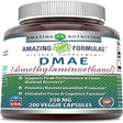 Amazing Formulas DMAE (Dimethylaminoethanol) 250Mg Veggie Capsules -Supports Performance & Faster Workout Recovery* -Stimulates Focus & Cognitive Functions* (200 Count)