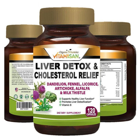 Liver Clean Health Support Fat Naturals Detox Cleanse 120 Capsules