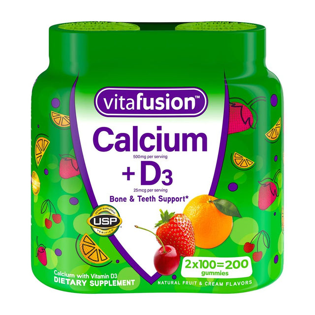 Vitafusion Calcium + D3 Gummies (200 Ct.)