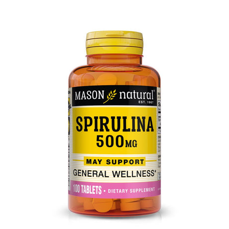 Mason Spirulina 500Mg: Supports Healthy Inflammatory Response. Nutrient Dense. 100 Tablets