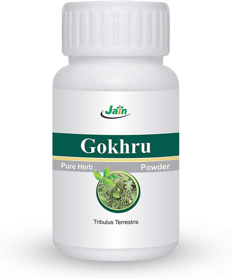 Jain'S Pure Gokhru (Tribulus Terrestris) - 100 GMS (2 Bottles) - Indian Ayurveda'S Pure Natural Herbal Supplement Powder