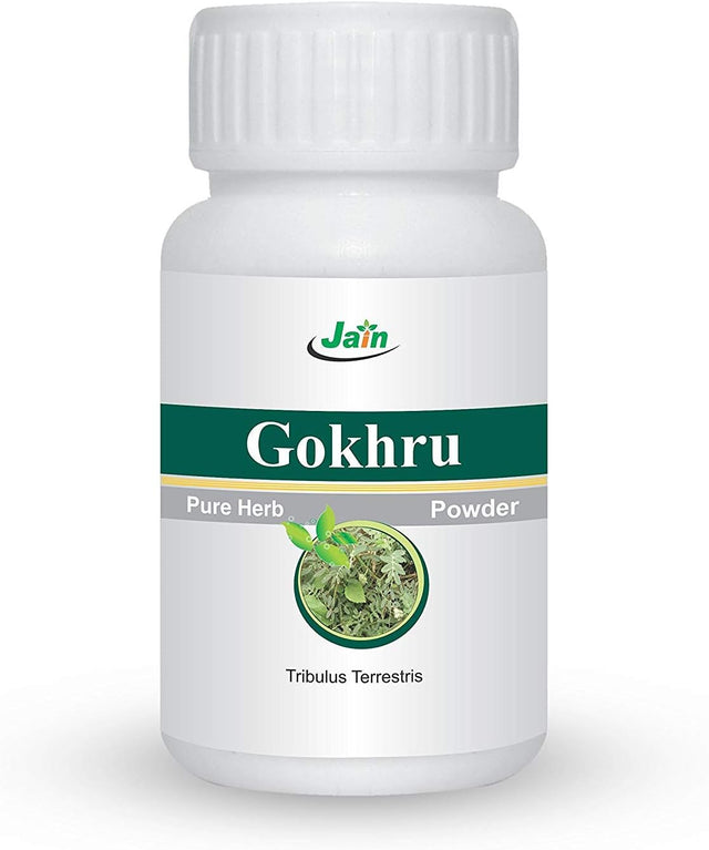 Jain'S Pure Gokhru (Tribulus Terrestris) - 100 GMS (2 Bottles) - Indian Ayurveda'S Pure Natural Herbal Supplement Powder