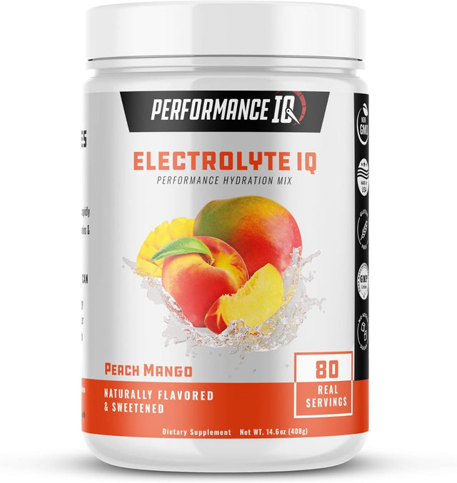 Keto Friendly Electrolyte Powder, Peach Mango, Sports Performance Hydration Drink Mix, No Added Sugar, 80 Real Servings, Energy, Non GMO, Keto Replenishment Drink, Vegan, Made in the USA