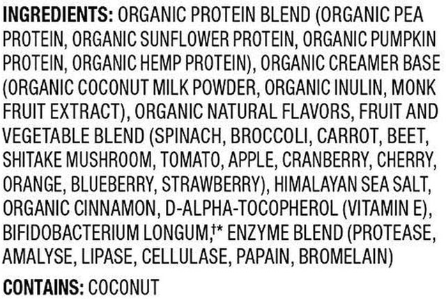 Nutiva Organic Plant Protein Smoothie, Vanilla, 1.4 Pound, USDA Organic, Non-Gmo, Non-Bpa, Vegan, Gluten-Free, Keto & Paleo, 23G Protein Shake & Meal Replacement