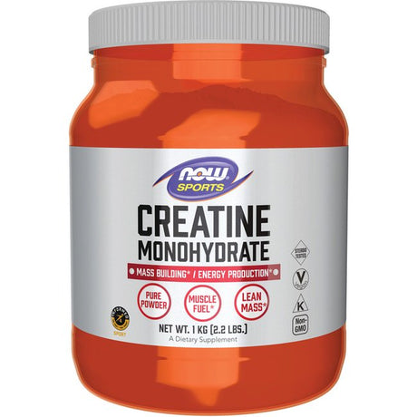 NOW Sports Nutrition, Creatine Monohydrate Powder, Mass Building*/Energy Production*, 2.2-Pound