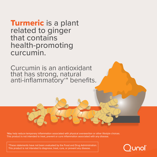 Qunol Turmeric Curcumin with Ultra High Absorption 1000Mg for Joint Support, 30 Softgels