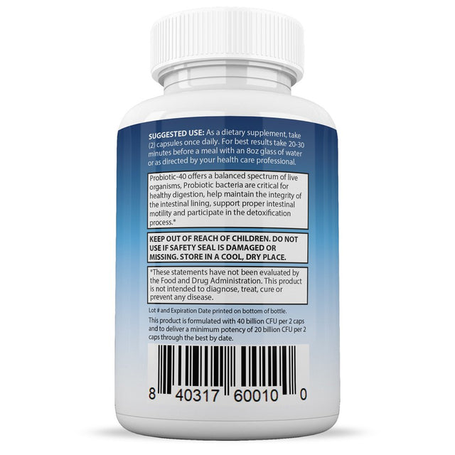 (2 Pack) Justified Laboratories Fungus Defend Max Probiotic Supplement 40 Billion 120 Capsules