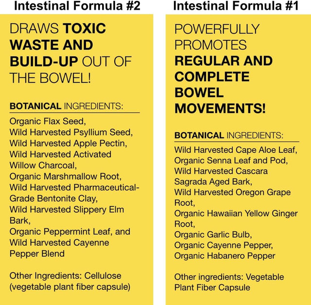 Dr. Schulze'S Intestinal Formula #2 (8 Ounces) and Intestinal Formula #1 Capsules (90 Capsules) - Organic Herbal Supplements