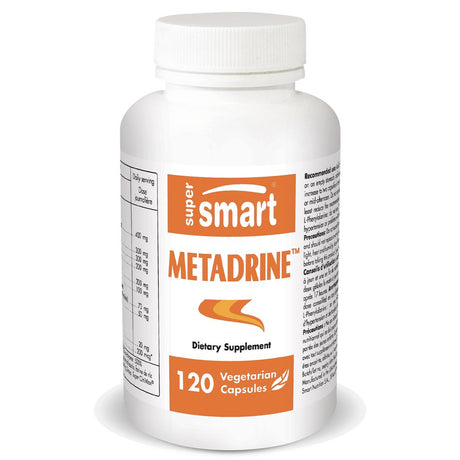 Supersmart - Metadrine™ - Thermogenic Fat Burner Supplement - Weight Loss Diet Pills - Slimming for Women & Men | Non-Gmo & Gluten Free - 120 Vegetarian Capsules