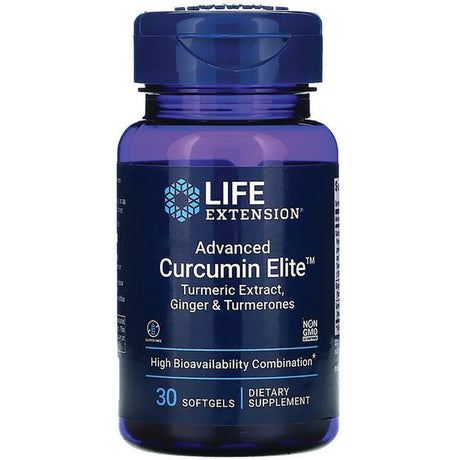 Life Extension Advanced Curcumin Elite™ Turmeric Extract, Ginger & Turmerones - 270X Better Absorption than Standard Curcumin with Complementary Plant Extracts - Gluten-Free, Non-Gmo - 30 Softgels