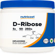 Nutricost Pure D-Ribose Powder (250 Grams) - Non-Gmo Supplement