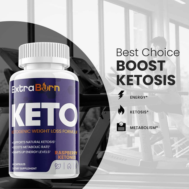 (5 Pack) Extra Burn Keto - Supplement for Weight Loss - Energy & Focus Boosting Dietary Supplements for Weight Management & Metabolism - Advanced Fat Burn Raspberry Ketones Pills - 300 Capsules