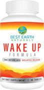 Wake up Formula, Supplement Taken at Bedtime and Works While You Sleep for Delayed Time Release Energy in Morning. Alternative to Coffee and Morning Alarm Clock 40 Count