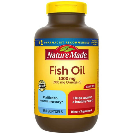 Nature Made Fish Oil 1000 Mg Softgels, 250 Count