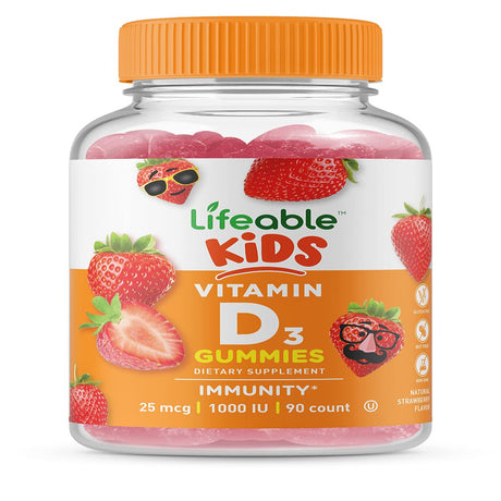 Lifeable Vitamin D for Kids - 1000 IU – 90 Gummies