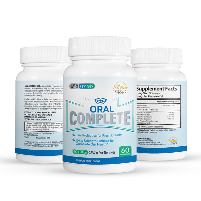 Oral Complete, Oral Probiotics for Fresh Breath-60 Capsules