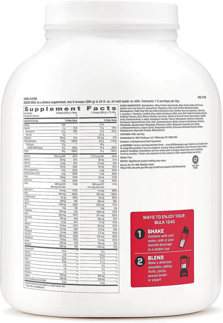 GNC Pro Performance Bulk 1340 - Strawberries and Cream, 9 Servings, Supports Muscle Energy, Recovery and Growth