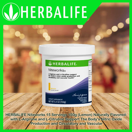 Herbalife Niteworks 15 Servings 150G (Lemon) Naturally Flavored: with L-Arginine and L-Citruline