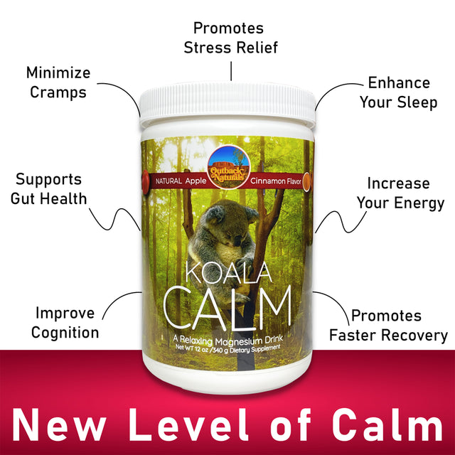 Koala Calm, Magnesium Supplement Natural Apple Cinnamon 12Oz , Better Sleep & Anti-Stress Aid