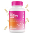 Pink Stork Total Prenatal Vitamins for Women with DHA, Folate, Iron and More, 60 Capsules