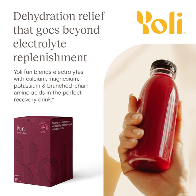 Yoli Fun - Electrolyte Powder Packets - Hydration Powder Sugar-Free Electrolytes with Alkalete Blend