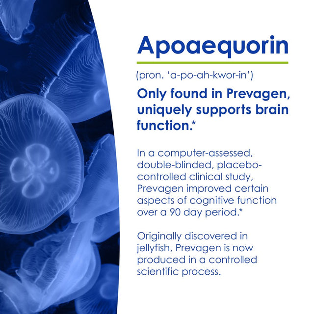 Prevagen Improves Memory - Regular Strength 10Mg, 60 Capsules with Apoaequorin & Vitamin D Brain Supplement for Better Brain Health