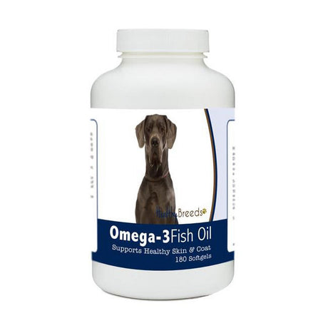 Healthy Breeds 840235184218 Great Dane Omega-3 Fish Oil Softgels, 180 Count