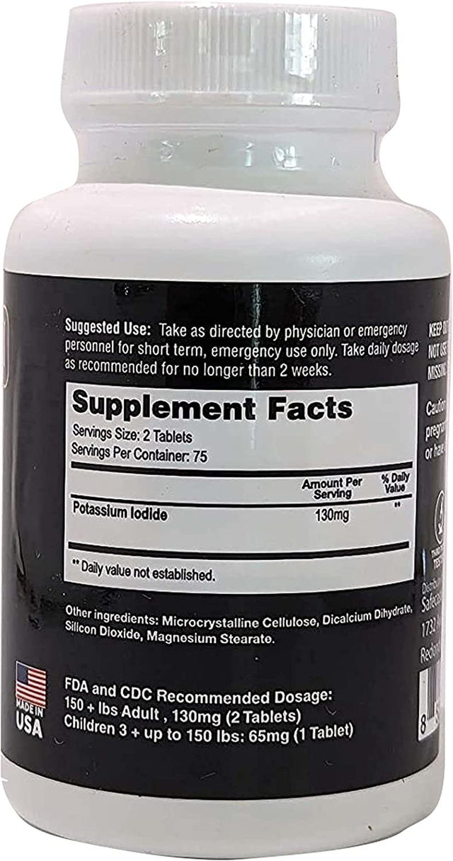 Thyroki Potassium Iodide Tablets Non-Gmo Fast Dissolving Tablets 130 Mg (150 Tablets) | Ki Pills Iodine Tablets ✅| anti Nuclear Fallout Pills | Thyroid Support | Dietary Supplement YODO Naciente ✅