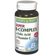 Super B-Complex Vitamin Supplement with Folic Acid and Vitamin C by Natures Bounty - 100 Ea, 6 Pack