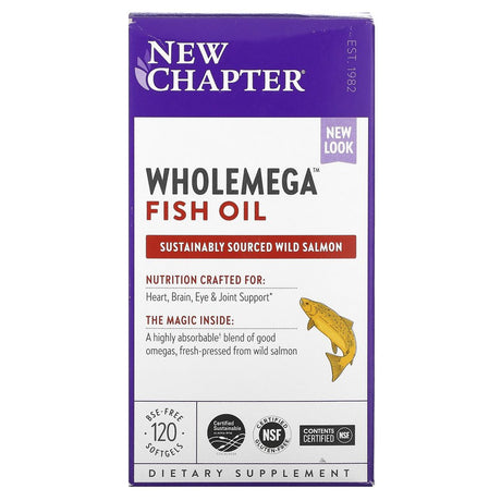 New Chapter, Wholemega Fish Oil, 120 Softgels