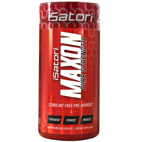 Isatori Maxon Pre Workout Stimulant Free - Pure Strength Muscle Gainer Lasting Energy for Men and Women Keto Friendly - Dietary Supplement - 84 Caps