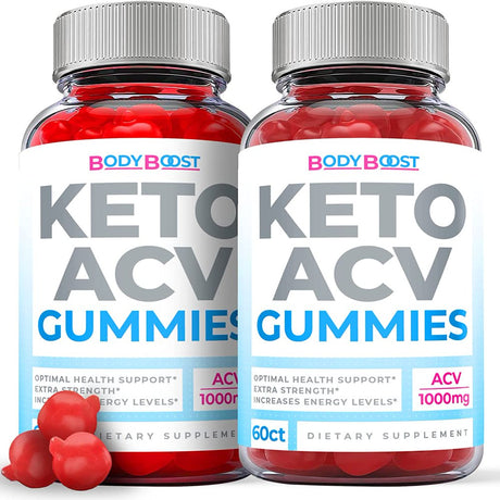 (2 Pack) Body Boost Keto ACV Gummies - Supplement for Weight Loss - Energy & Focus Boosting Dietary Supplements for Weight Management & Metabolism - Fat Burn - 120 Gummies