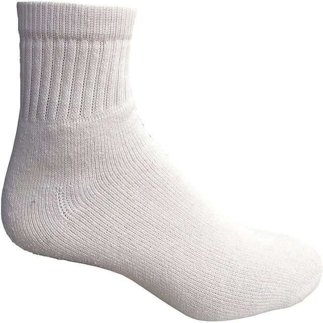 Yacht & Smith Value Pack of Diabetic Nephropathy and Edema Ankle Socks for Men and Women, Ring Spun Cotton (White - 12 Pairs, 10-13)